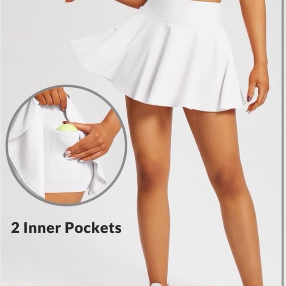 White Flared Mini Skirt - Picture 3 of 4